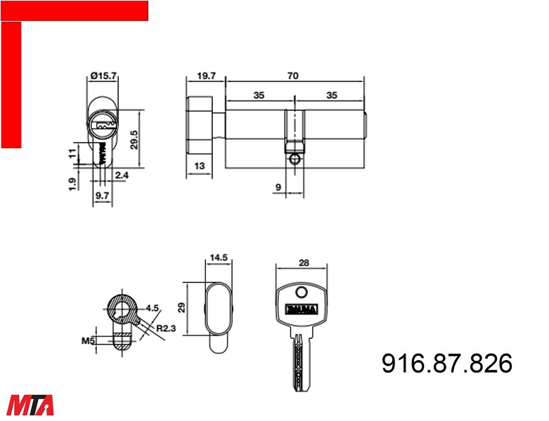 Bộ khóa cửa Bauma Hafele BM055-58 MSP 911.84.112 tay gạt đế dài