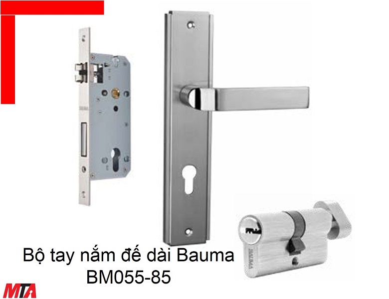 Bộ khóa cửa Bauma Hafele BM055-85 MSP 911.84.111 tay gạt đế dài