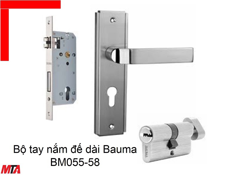 Bộ khóa cửa Bauma Hafele BM066-58 MSP 911.84.115 tay gạt đế dài