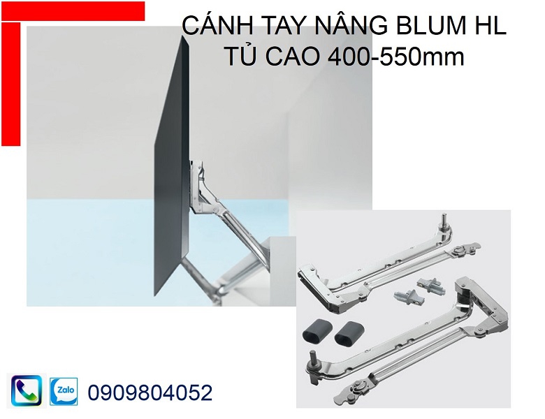 Bộ cánh tay nâng Blum Aventos HL 20L3801.06 chiều cao tủ 400-550mm