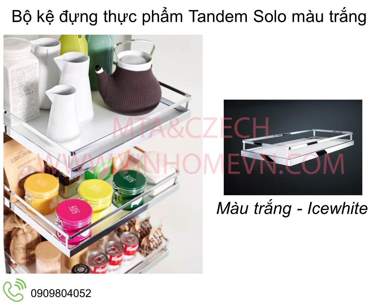 Kệ đứng thực phẩm Tandem Solo màu trắng 5 khay  MSP 549.77.794