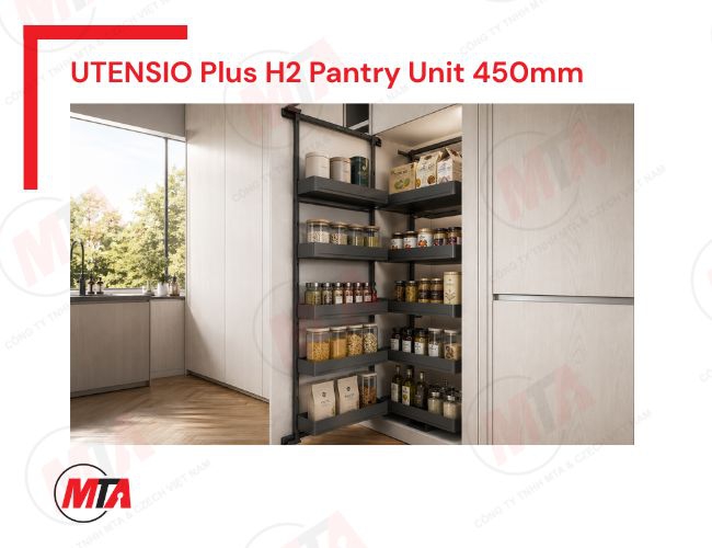 Tủ đồ khô Hafele UTENSIO Plus H2 Pantry Unit MSP 504.68.382 - Phụ kiện tủ cao lưu trữ đồ khô rộng 450mm
