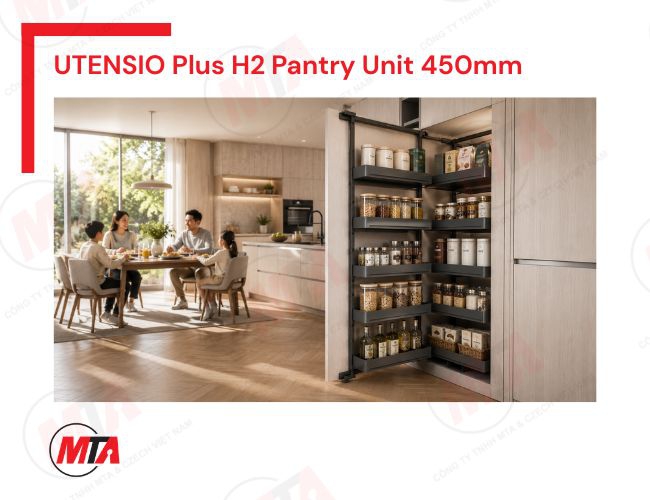 Tủ đồ khô Hafele UTENSIO Plus H2 Pantry Unit MSP 504.68.382 - Phụ kiện tủ cao lưu trữ đồ khô rộng 450mm