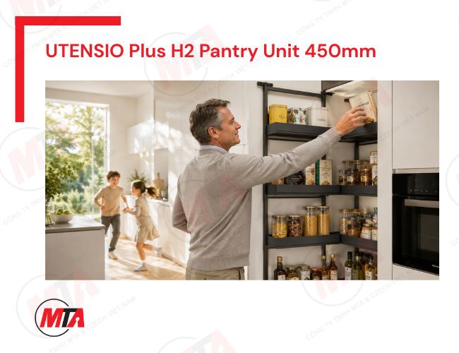 Tủ đồ khô Hafele UTENSIO Plus H2 Pantry Unit MSP 504.68.382 - Phụ kiện tủ cao lưu trữ đồ khô rộng 450mm