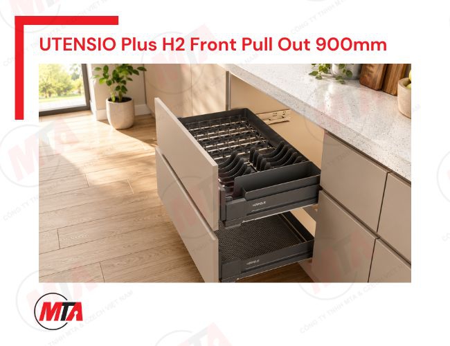 Rổ kéo cho bát đĩa Hafele UTENSIO Plus H2 Front Pull Out 545.14.311 - Phụ kiện tủ dưới 900mm