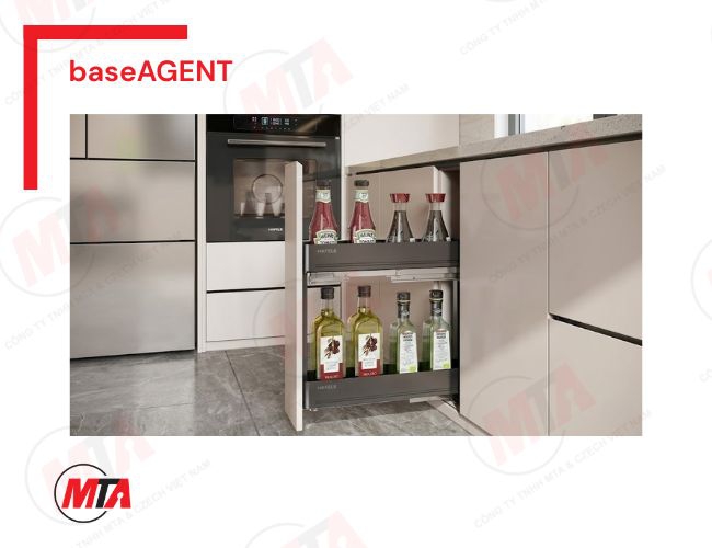 Kệ gia vị Hafele baseAGENT MSP 545.14.322 - Giải pháp tối ưu khoang tủ dưới hẹp cho bếp hiện đại