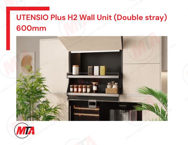 Kệ nâng hạ Hafele UTENSIO Plus H2 Wall Unit MSP 504.68.373 - Kệ 2 tầng cho tủ rộng 600mm