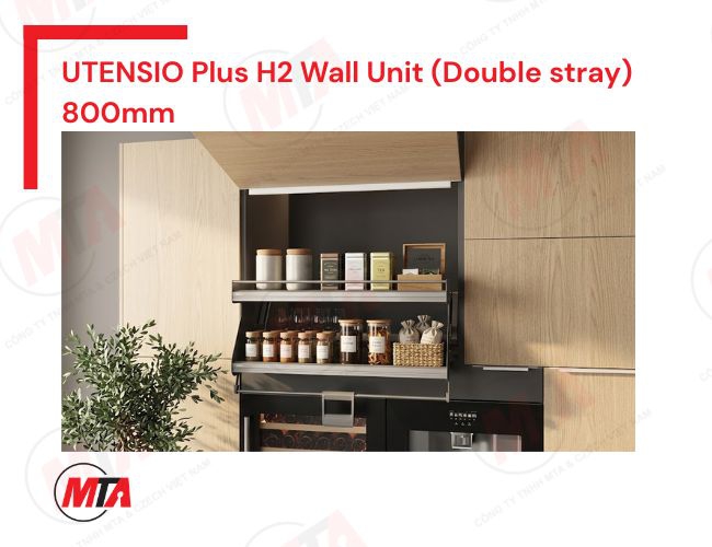 Kệ nâng hạ Hafele UTENSIO Plus H2 Wall Unit MSP 504.68.377 - Kệ 2 tầng cho tủ rộng 800mm