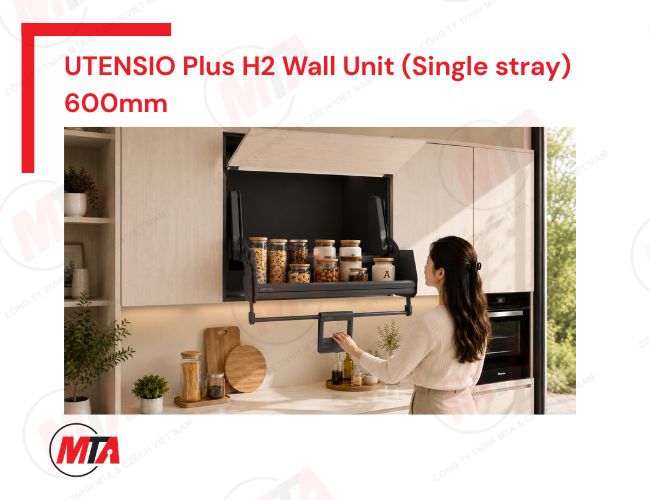 Kệ nâng hạ Hafele UTENSIO Plus H2 Wall Unit MSP 504.68.372 - Kệ 1 tầng cho tủ rộng 600mm