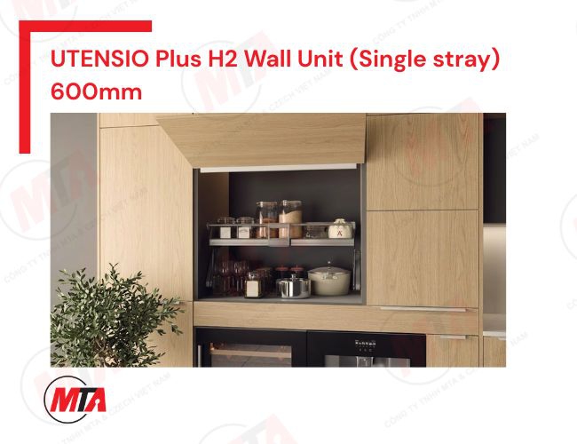 Kệ nâng hạ Hafele UTENSIO Plus H2 Wall Unit MSP 504.68.372 - Kệ 1 tầng cho tủ rộng 600mm