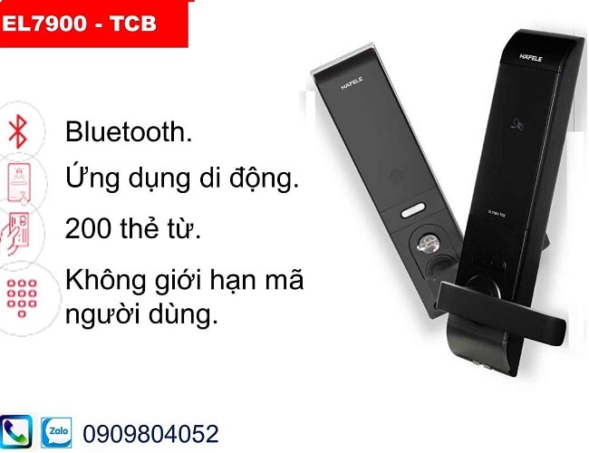 Khóa điện tử thông minh Hafele EL7900-TCB màu xám 912.05.646