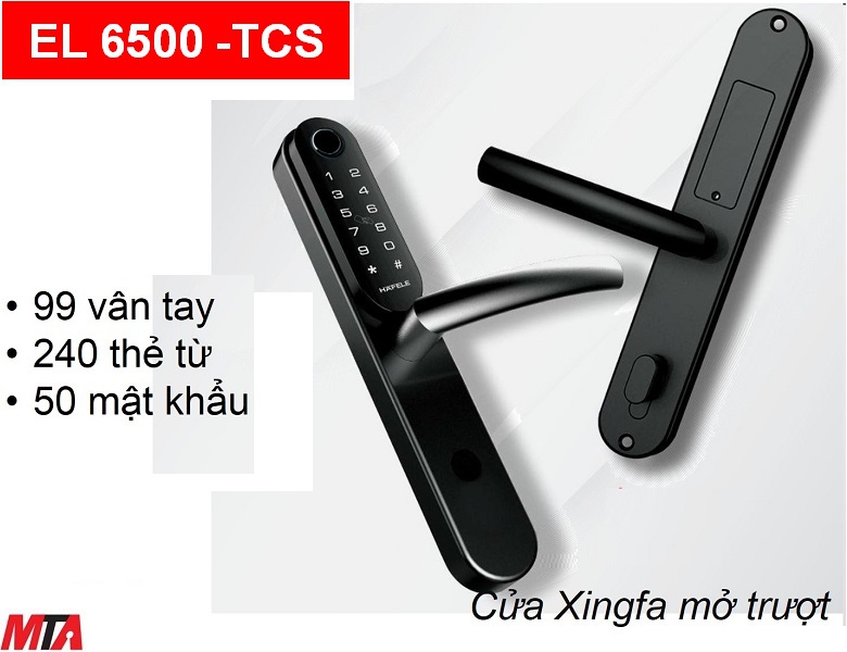 Khóa vân tay hafele EL6500 TCS 912.05.970 cho cửa trượt nhôm Xingfa