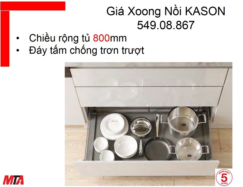 Giá để xoong nồi Kosmo Hafele 549.08.867 KASON tủ rộng 800mm