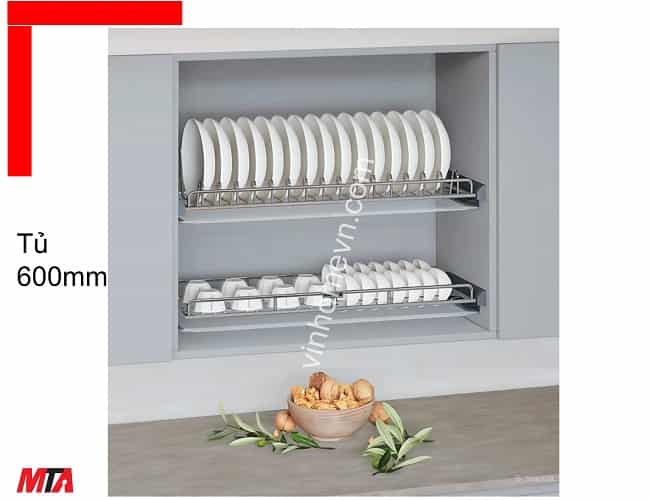 Rổ bát cố định Hafele Kosmo-P 544.07.013 dòng Oria inox 304 tủ 600 mm