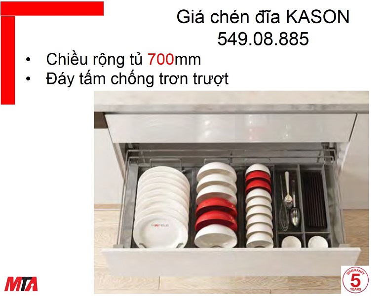 Giá để bát đĩa Kosmo Hafele 549.08.885 KASON FLEX tủ rộng 700mm