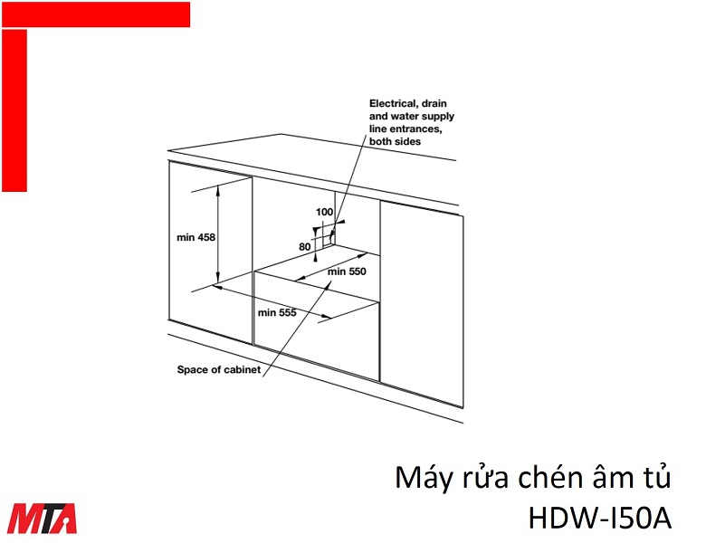 Máy rửa chén âm tủ hafele HDW-I50A MSP 538.21.240